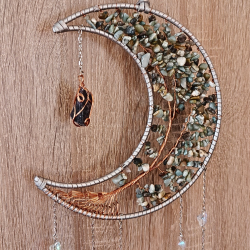 Halvmne Drmmefanger med Amazonit