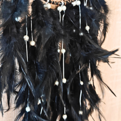 Drmmefanger med Livets Tr  Sort Obsidian &amp; Perler