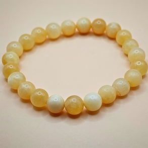 Gul Jade Armb�nd 8 mm