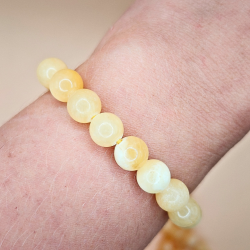 Gul Jade Armbnd 8 mm