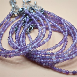 Ametyst Armbnd  Facetslebet 
