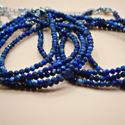 Lapis Lazuli Armbnd  Facetslebet 