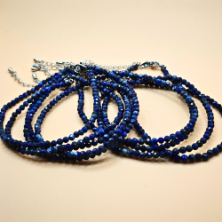 Lapis Lazuli Armbnd  Facetslebet 