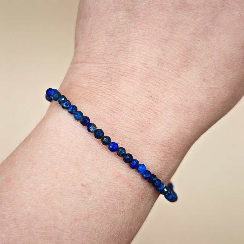 Lapis Lazuli Armbnd  Facetslebet 