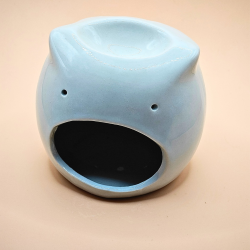 Olie- og voksbrnder  Hvid Ugle i keramik