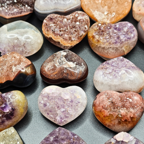 Ametyst & Agat Hjerter Uruguay