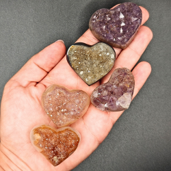 Ametyst &amp; Agat Hjerter Uruguay