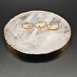 Forgyldt Ring med Rosakvarts 