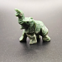 Elefant figur i Grn Jaspis