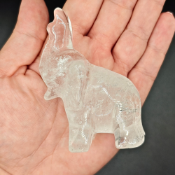 Elefant figur i Klar Kvarts 