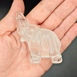 Elefant figur i Klar Kvarts 