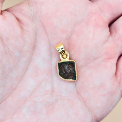 Moldavit Vedh�ng Forgyldt