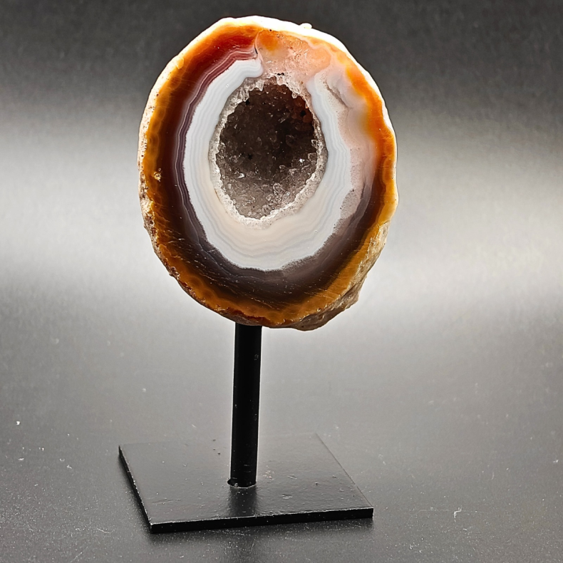 Skret Agat Geode med Druzy  Brasilien