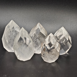 Facetterede Drber i Klar Kvarts  Brasilien