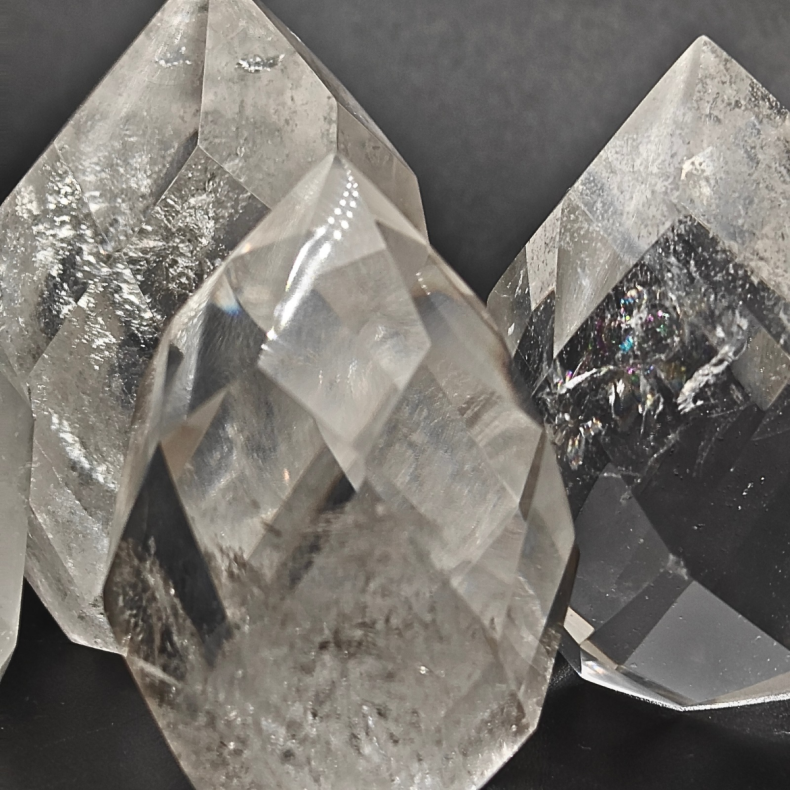 Facetterede Drber i Klar Kvarts  Brasilien