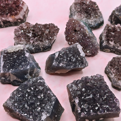 Sm Ametyst Klynge Stykker  Hj Kvalitet, Brasilien