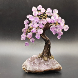 Tr-figur med Ametyst  ca. 19 cm hj