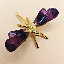 Dekorative Guldsmede med Fluoritvinger 