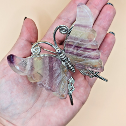 Fluorit Sommerfugl  ca. 7,5  7,5 cm