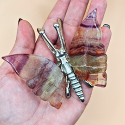 Fluorit Sommerfugl  ca. 7,5  7,5 cm