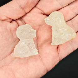 Hund i Bjergkrystal  ca. 3 cm