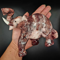 Elefant figur i Jaspis  ca. 12,5  13 cm / 800 g