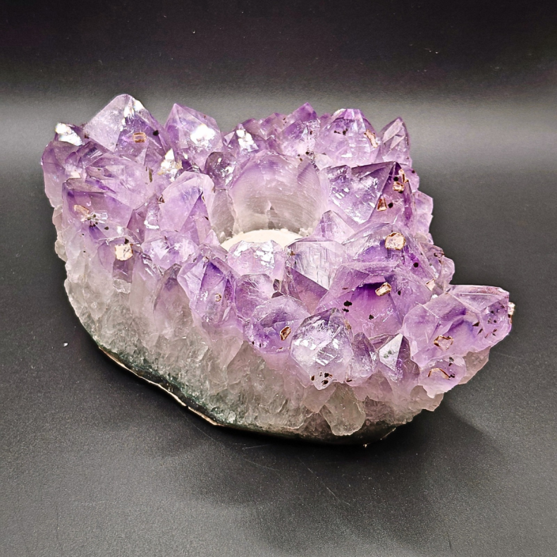 Ametyst Klynge Lysestage 1,5 kg