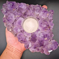 Ametyst Klynge Lysestage 1,5 kg