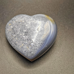 Agat Hjerte Druzy