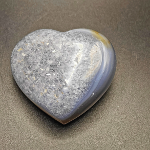 Agat Hjerte Druzy