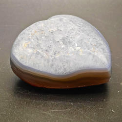 Agat Hjerte Druzy