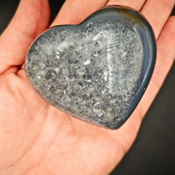 Agat Hjerte Druzy