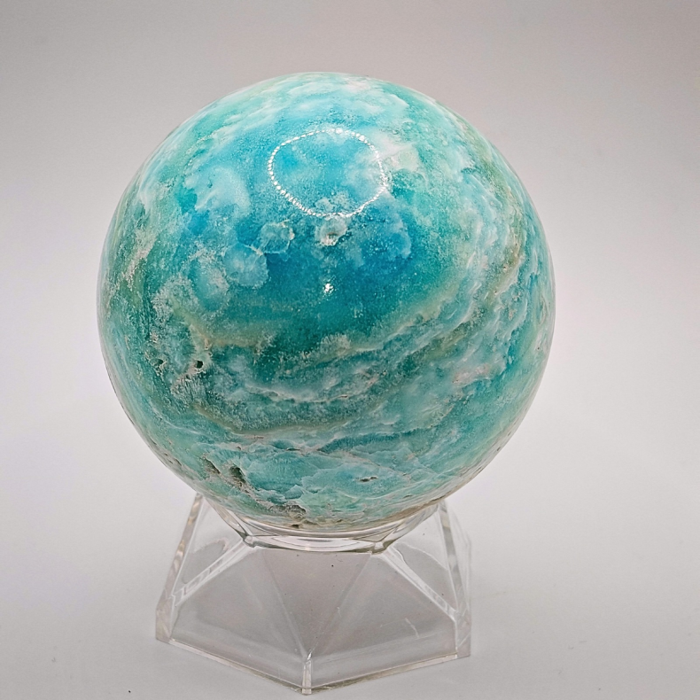 Bl� Aragonit Kugle 