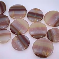 Pink Stribet Onyx (Calcit) Disc � Pakistan