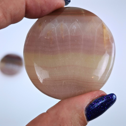 Pink Stribet Onyx (Calcit) Disc � Pakistan