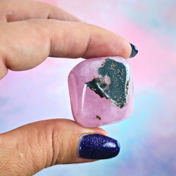 Pink Aragonit H�j Kvalitet Lommesten