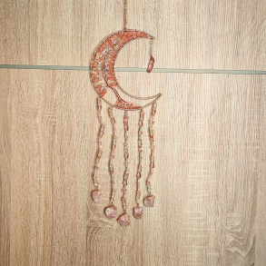 Halvm�ne Dr�mmefanger � Guld, Kvarts & Rosa Kvarts