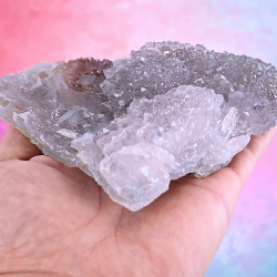 Ametyst Blomst � Halvtransparent med R�de Nuancer, Brasilien