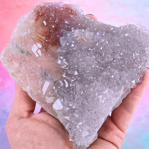 Ametyst Blomst � Halvtransparent med R�de Nuancer, Brasilien