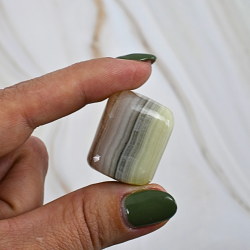 Stribet Onyx Lommesten