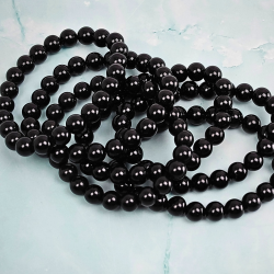 Sort Obsidian armb�nd 8mm