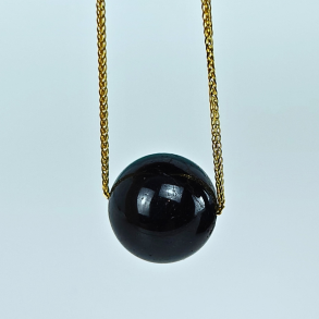 Chakra Harmoni Kollektion, Sort Turmalin Gem Perle