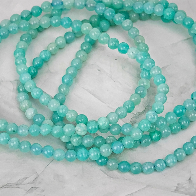 Amazonit Armb�nd � 4 mm