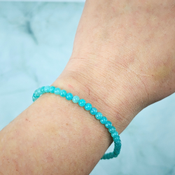 Amazonit Armb�nd � 4 mm