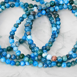 Bl� Apatit Armb�nd � 4 mm