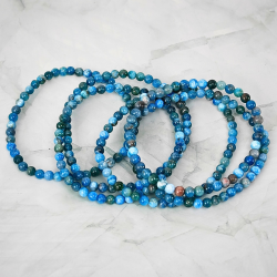 Bl� Apatit Armb�nd � 4 mm