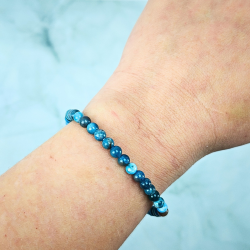 Bl� Apatit Armb�nd � 4 mm
