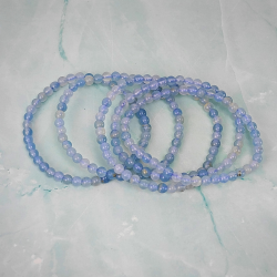 Akvamarin Armb�nd � 4 mm