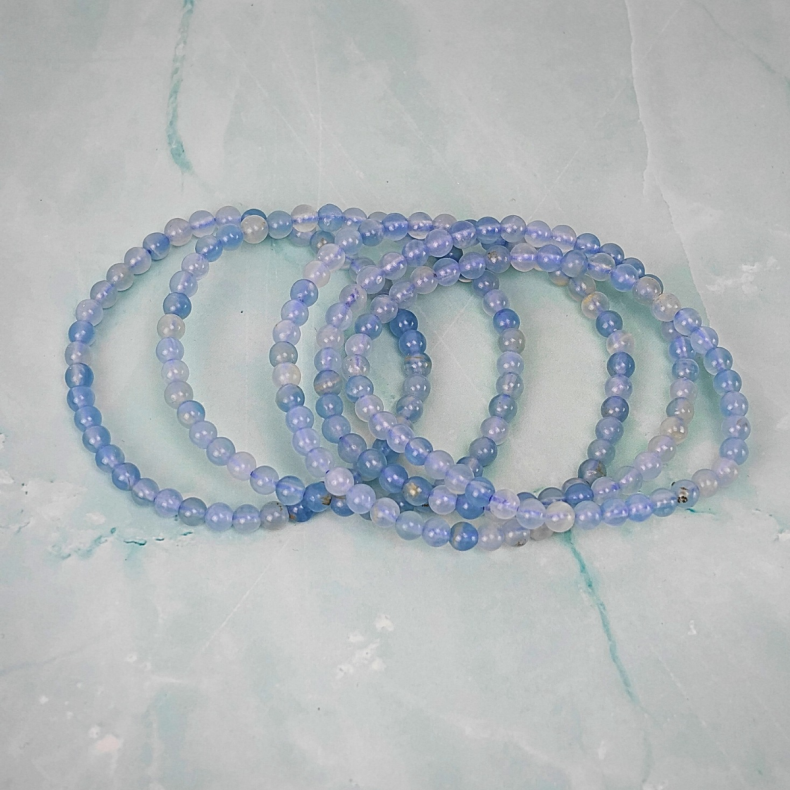 Akvamarin Armb�nd � 4 mm