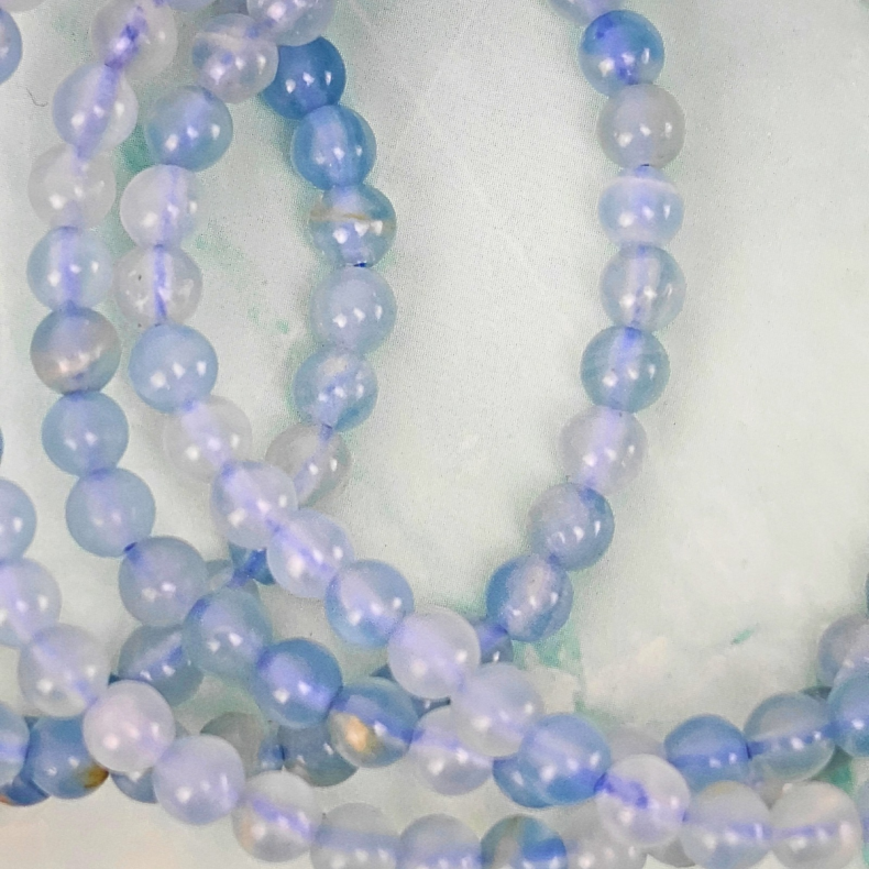 Akvamarin Armb�nd � 4 mm